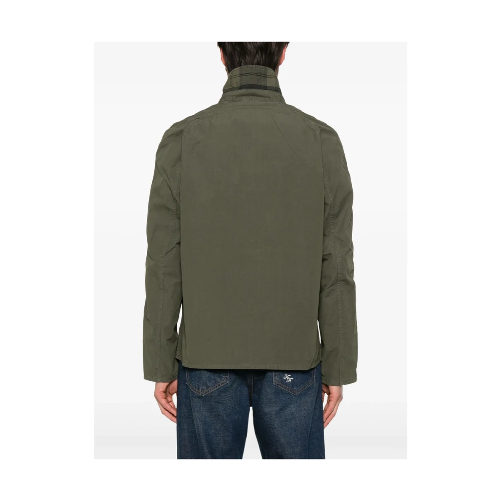 Barbour Olijfgroen Voorkant Rits Buitenkleding Green Heren