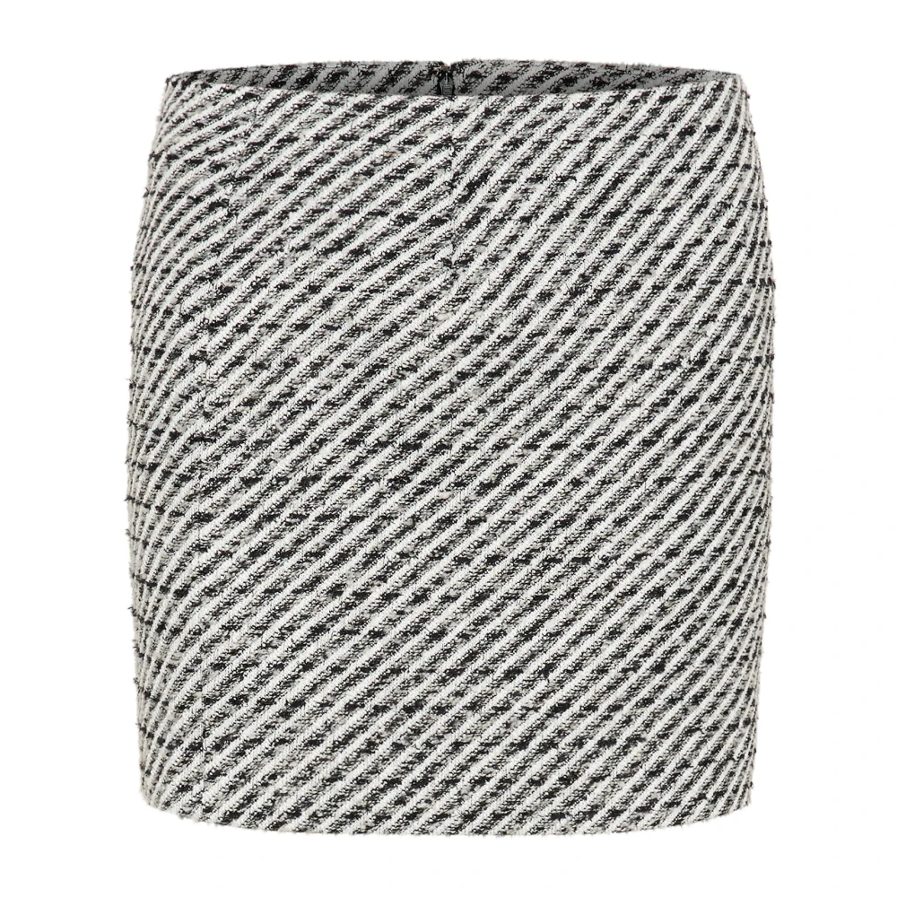 Gestuz Zwart-wit Lurex Twill Rok Gray Dames
