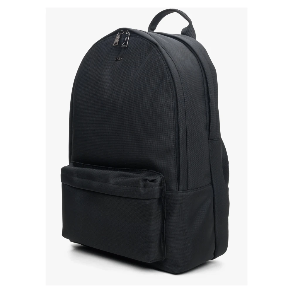 Estro Heren Zwarte Rugzak met Zachte Schouderbanden Er00114150 Black Heren