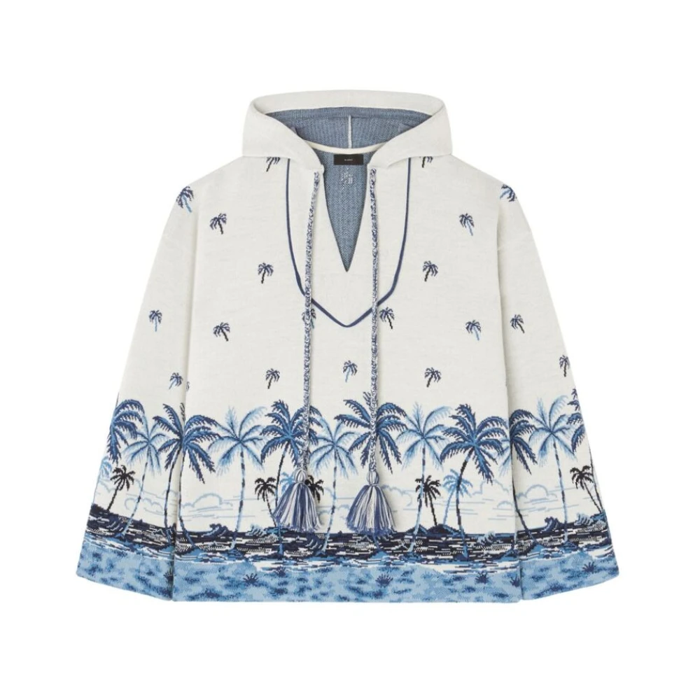 Alanui Hawaii Print Gebreide Sweatshirt White Heren