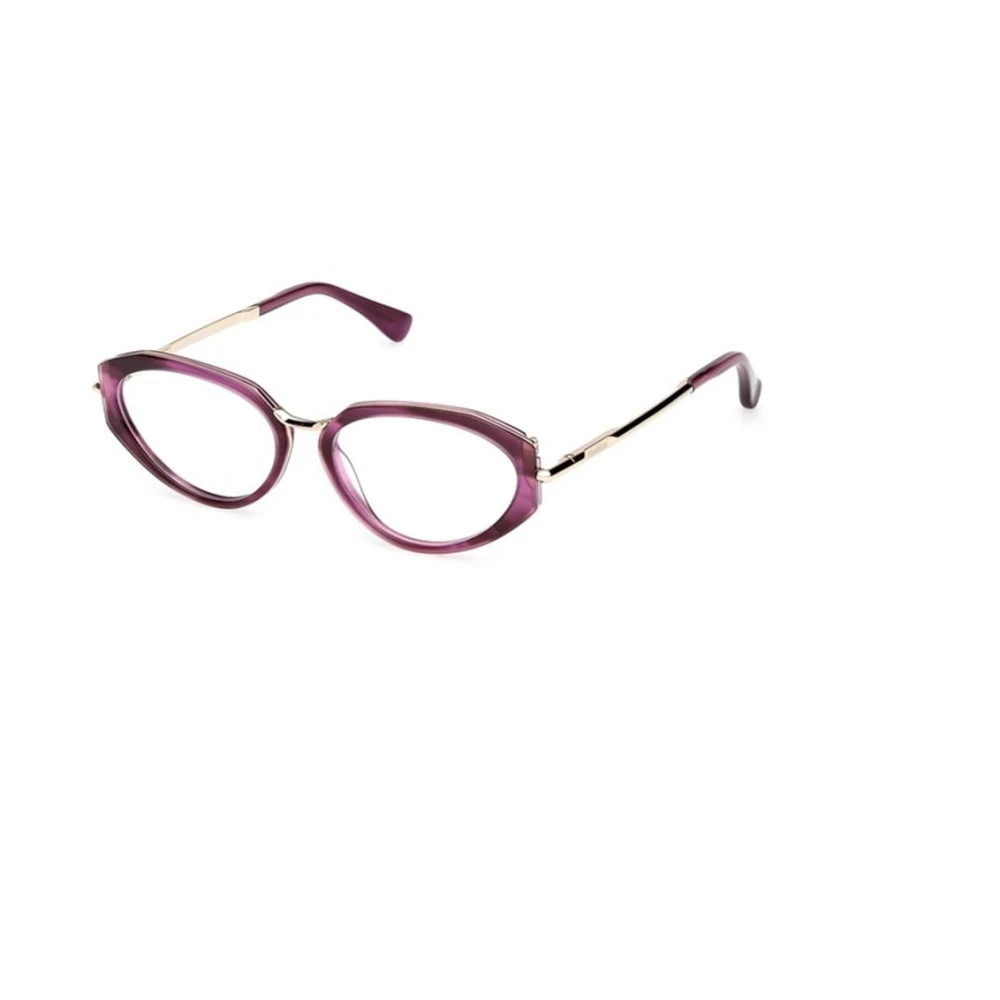 Max Mara Purple Glasses, Female, 53 Mm, Mm5185 Cat Eye Frame