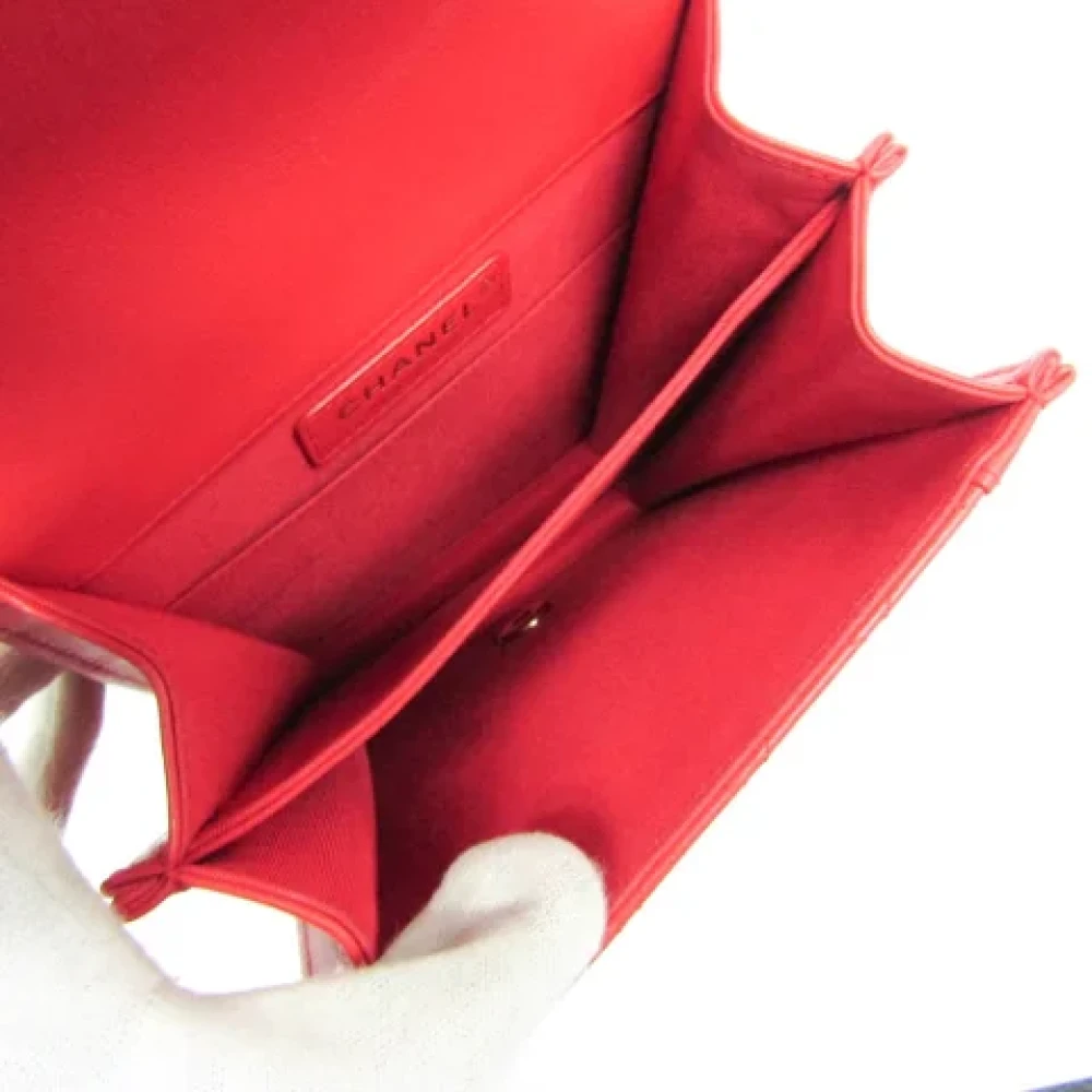 Chanel Vintage Pre-owned Leather shoulder-bags Red Dames