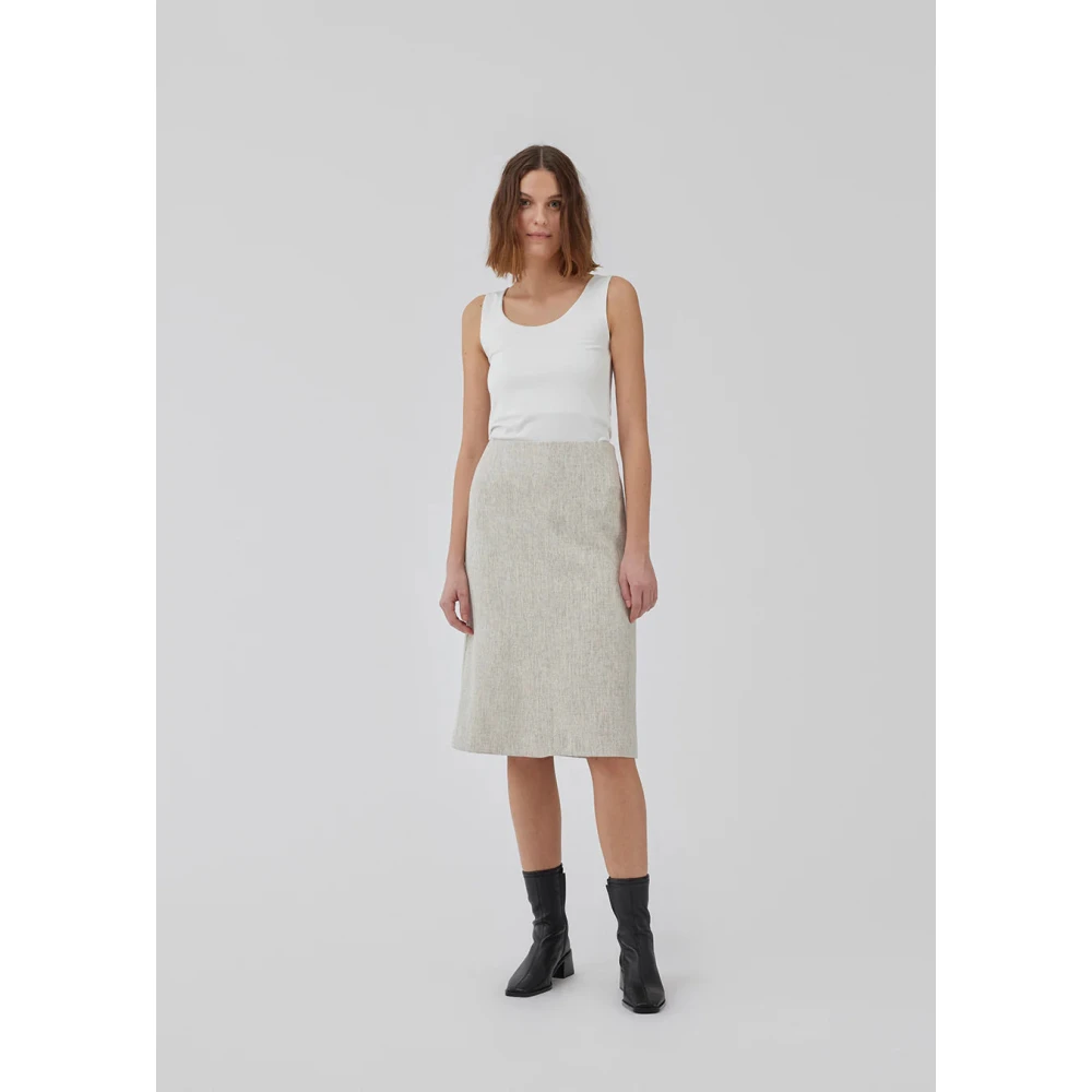 Modström HaleyMD Midi-potloodrok Beige Dames
