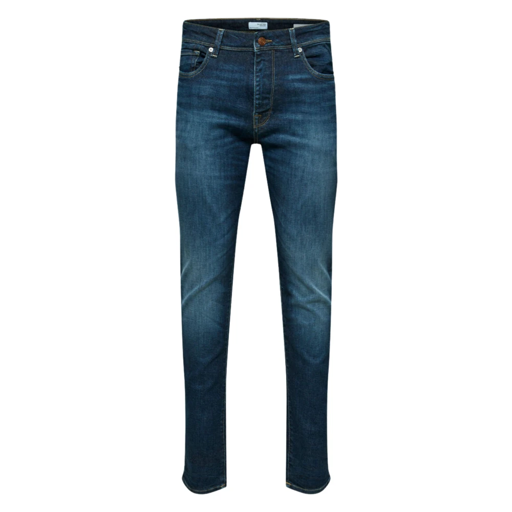 Selected Homme Donkerblauwe Denim Regular Fit Jeans Blue Heren