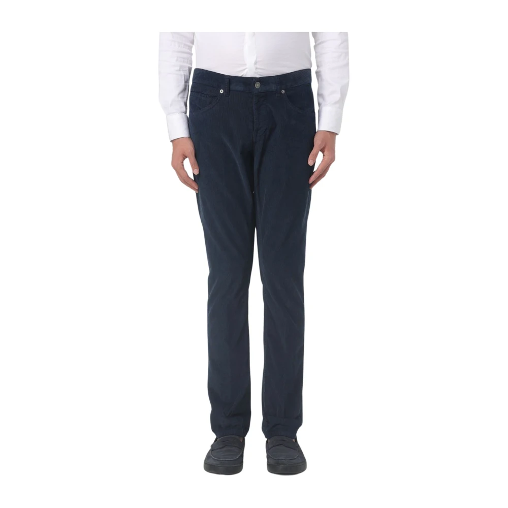 Dondup Fluwelen George Broek Blue Heren