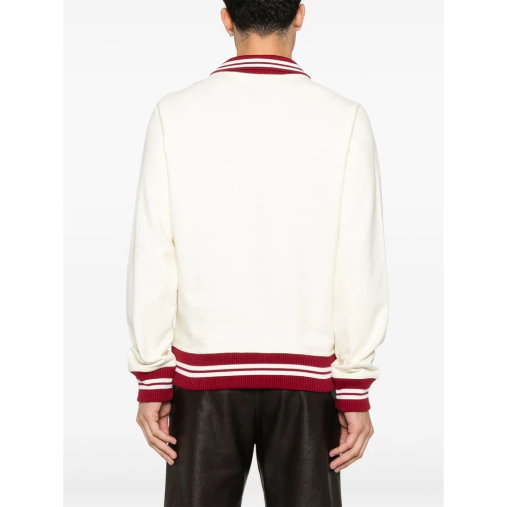 Wales Bonner Collegiale sweatshirt met polokraag White Heren