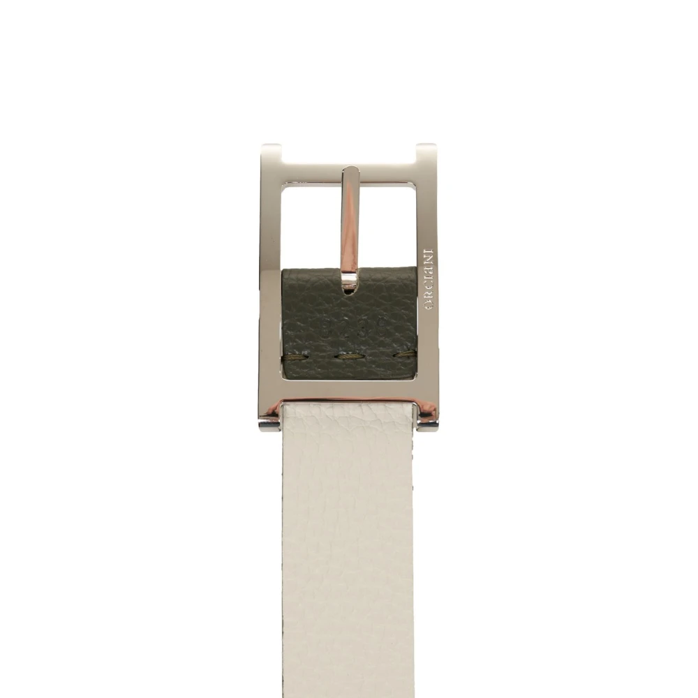 Orciani Gestructureerde leren riem Olijf Ss25 Green Heren