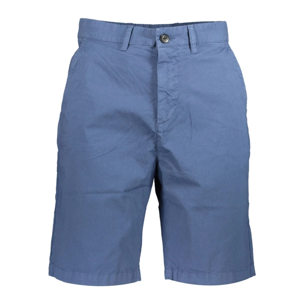 North Sails Blue Casual Shorts, Male, W33, Bermuda Shorts With Logo