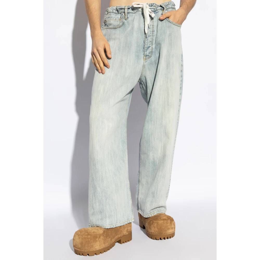 Balenciaga Wide-leg Jeans Blue Heren