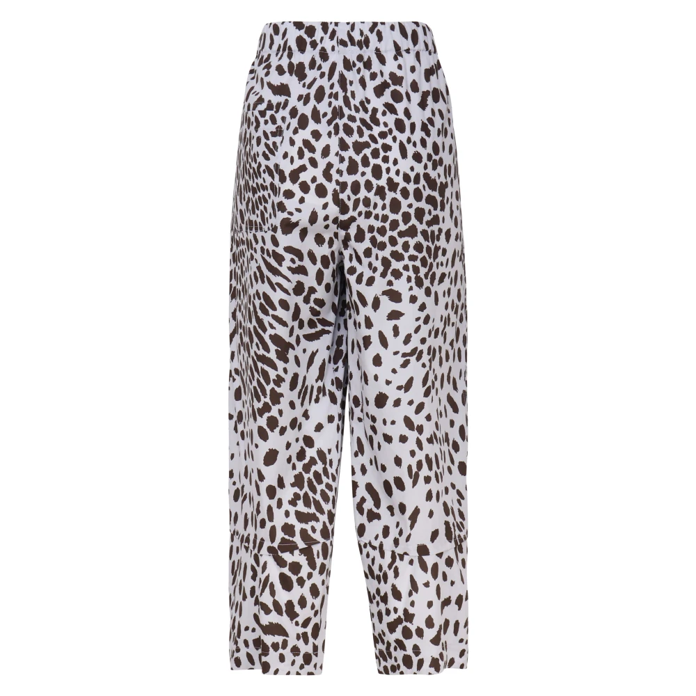 Ottod'Ame Vloeibare katoenen broek in Oester Multicolor Dames