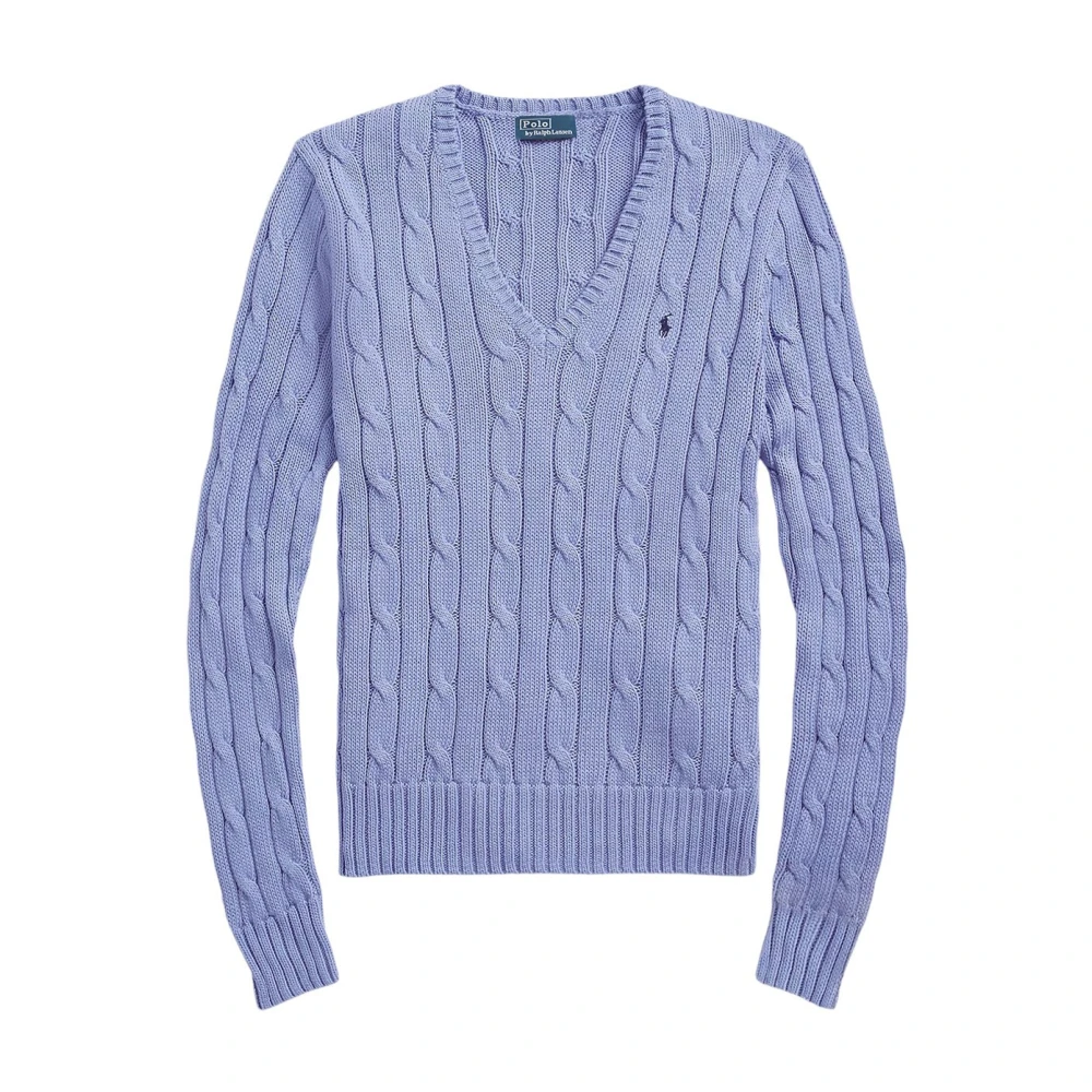 Polo Ralph Lauren Blauwe Kimberly Lange Mouw Pullover Blue Dames