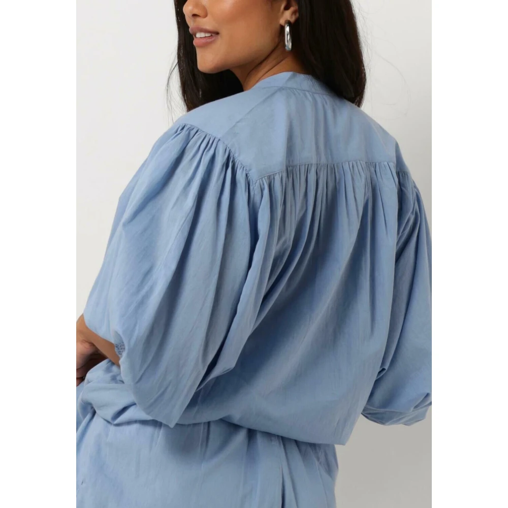 Ibana Elegante Lichtblauwe Blouse Tinca Blue Dames