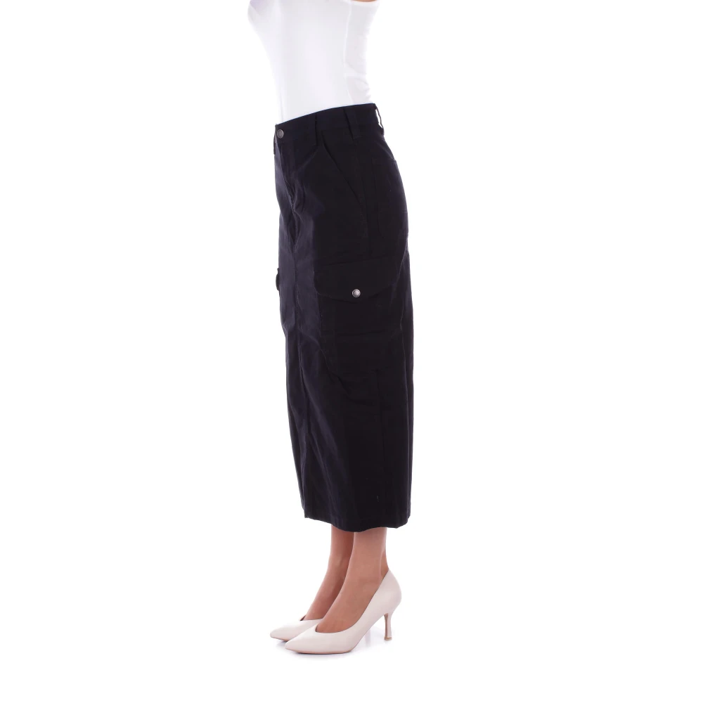 Dickies Zwarte Rok met Rits en Zakken Black Dames