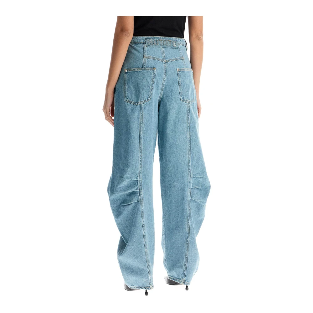 Rotate Birger Christensen Beige Blauwe Denim Sculptuur Jeans Blue Dames