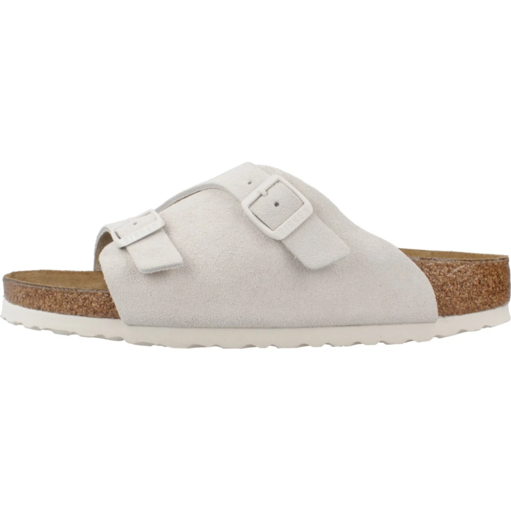 Birkenstock Arizona Big Buckle Nubuck Läder Beige, Dam