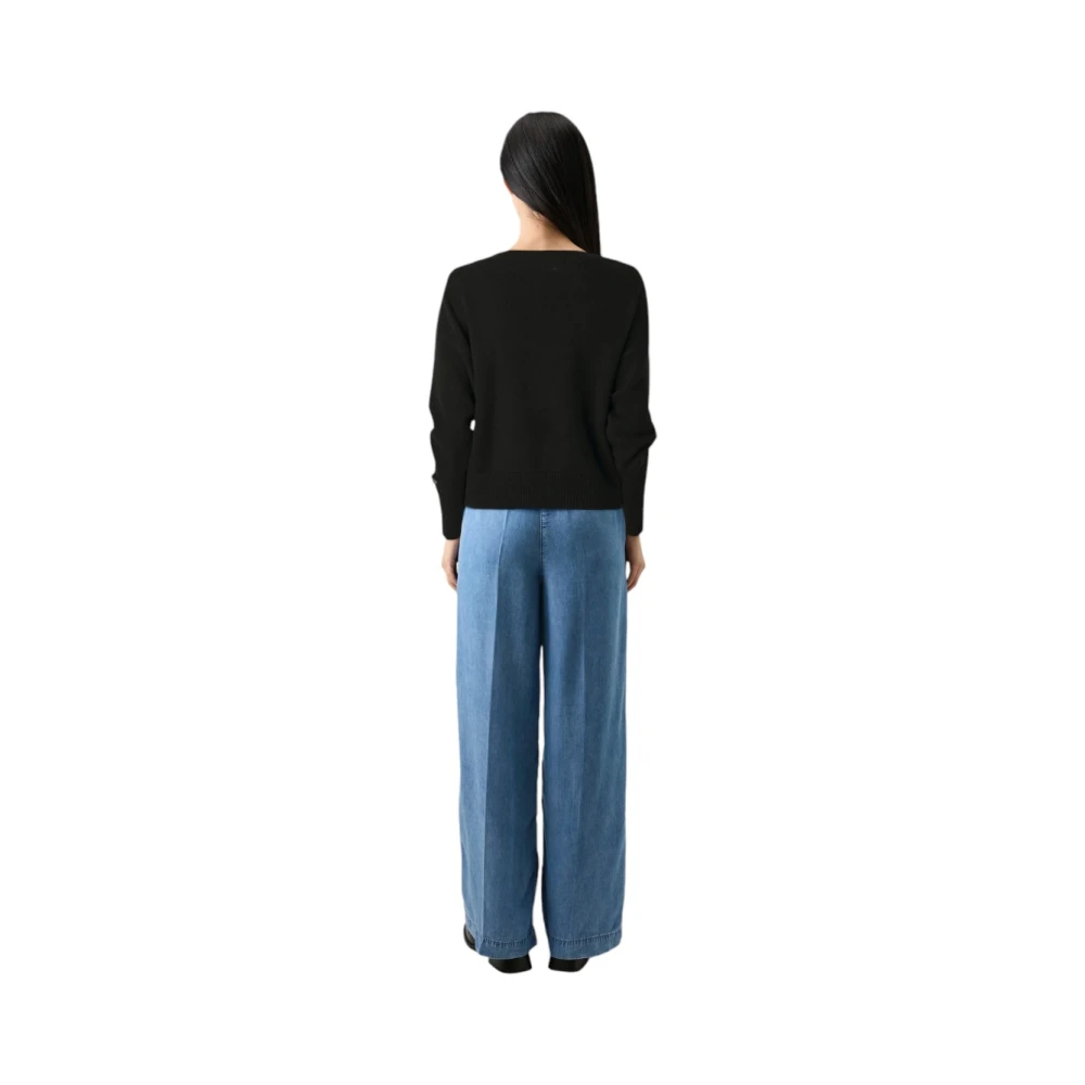 pinko Stijlvolle Gebreide Top Black Dames