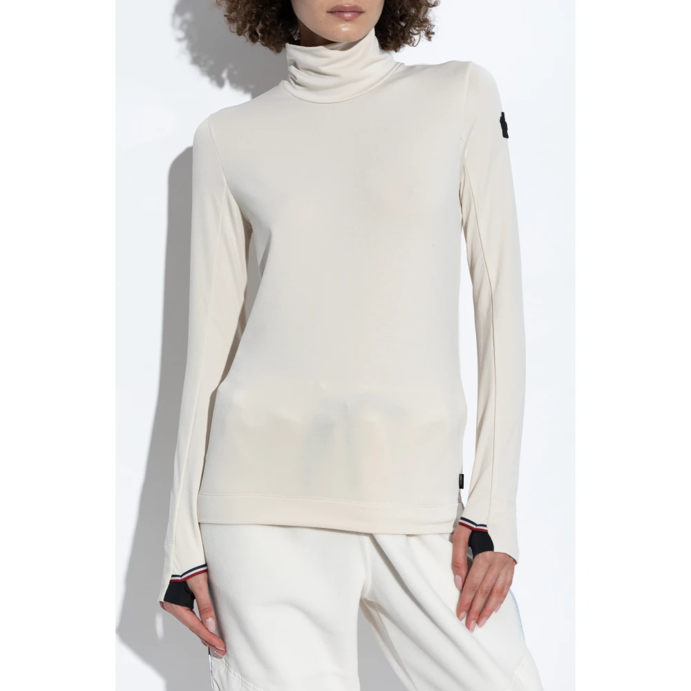 Moncler Coltrui met logo Beige Dames
