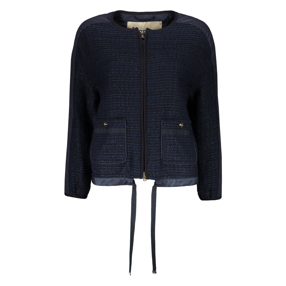 Herno Zip Jas met Technische Stoffen Inzetstukken Blue Dames
