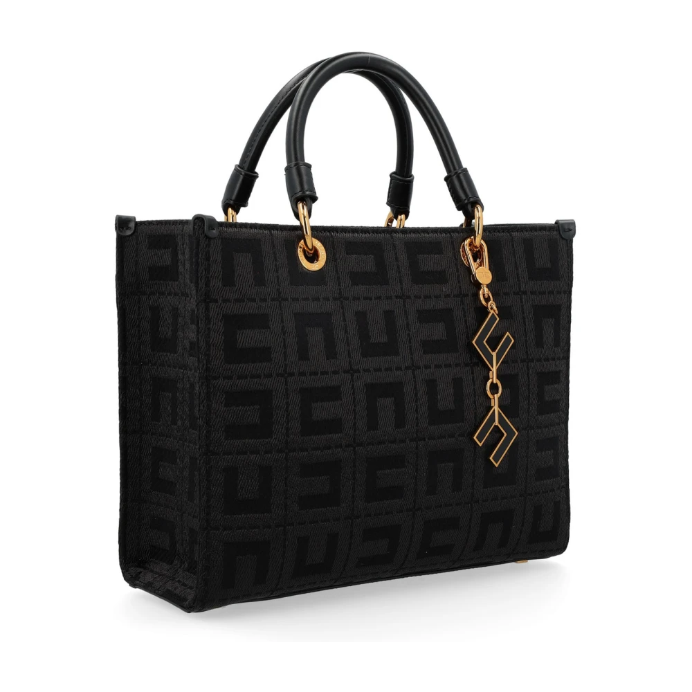 Elisabetta Franchi Zwarte Tas EF Bs59A47E2-110 Black Dames