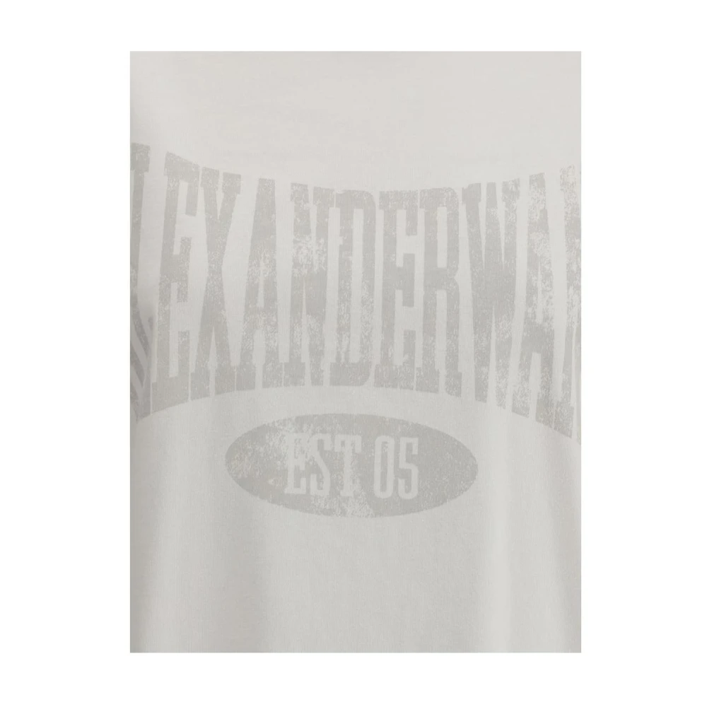 alexander wang Iconische Monogram Grafische T-shirt White Dames