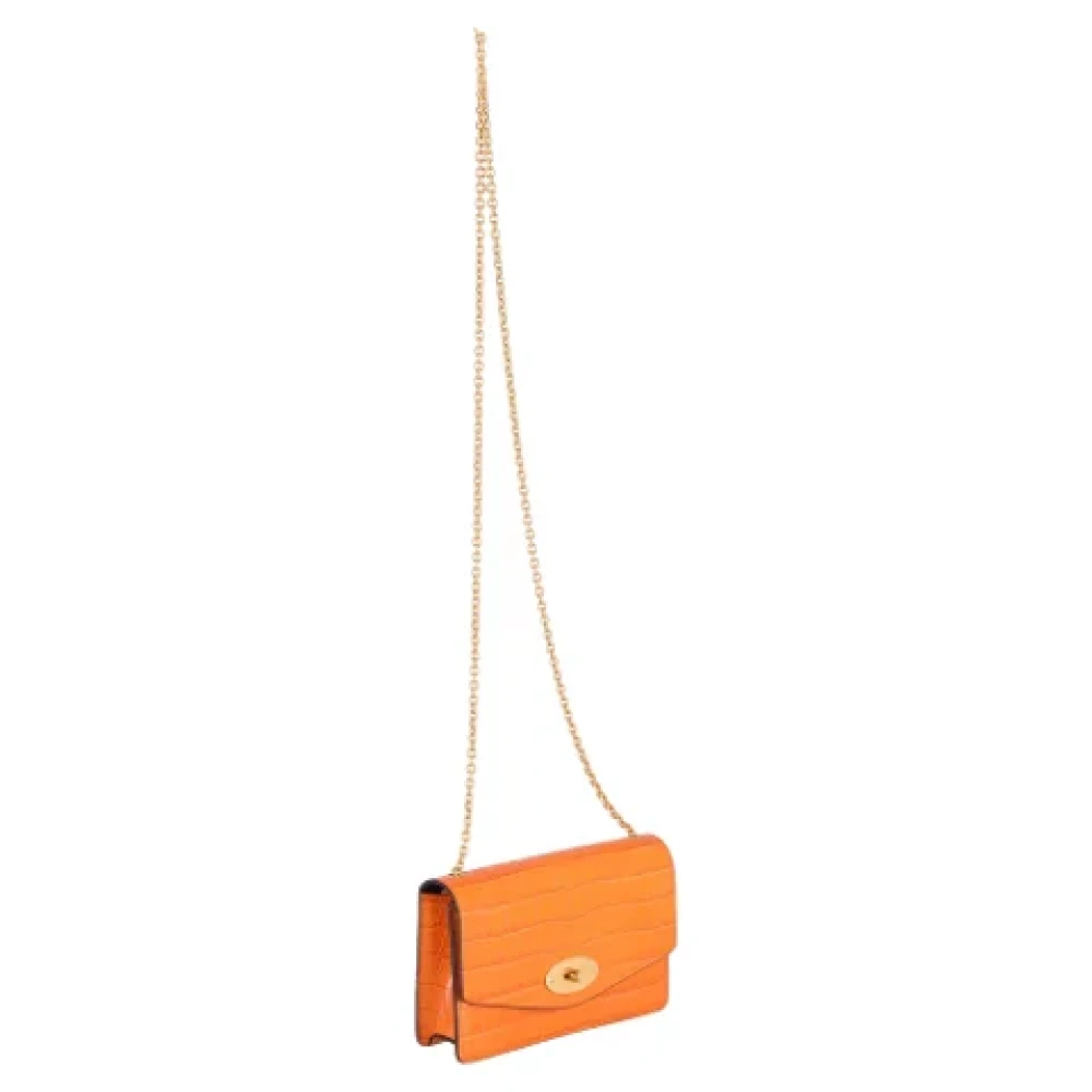 Mulberry Pre-owned Leather shoulder-bags Orange Dames