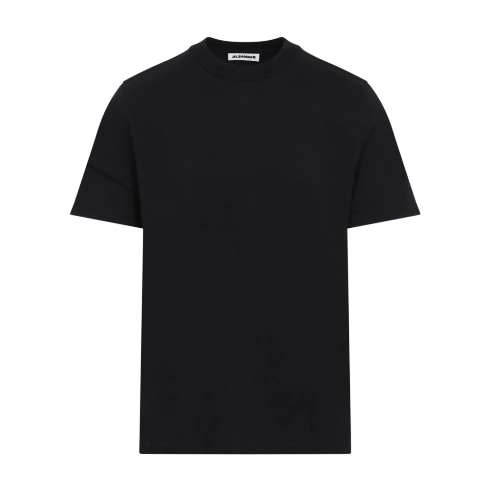 Jil Sander Klassiek Zwart Katoenen T-Shirt Black Heren