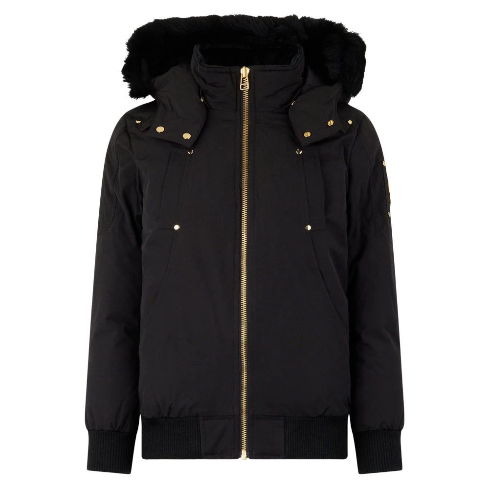 Moose Knuckles Unisex Black Down Padded Bomber Jacket