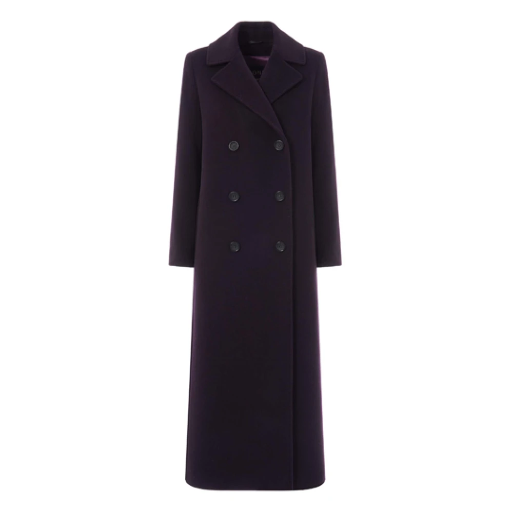 Cinzia Rocca Lange Jas Zwart Elegant Stijl Black Dames