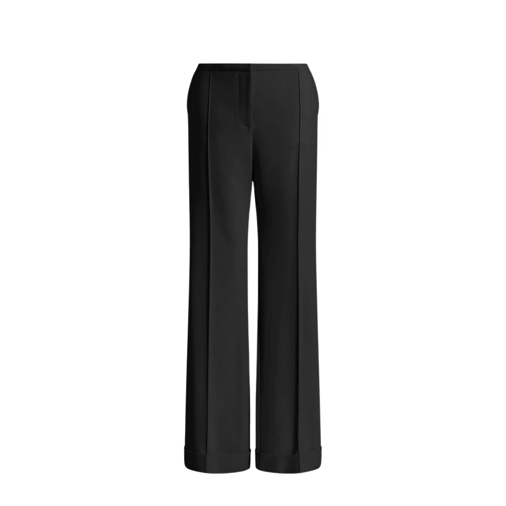 Alberta Ferretti Donna Nero Pantaloni, L, New,
