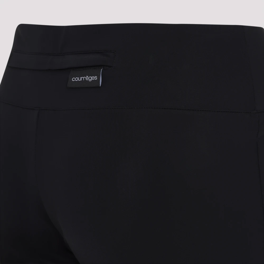 Courrèges Zwarte Scuba Tech Bootcut Broek Black Dames