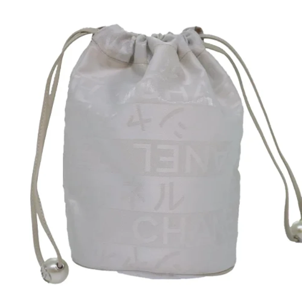 Chanel Vintage Pre-owned Canvas pouches White Dames
