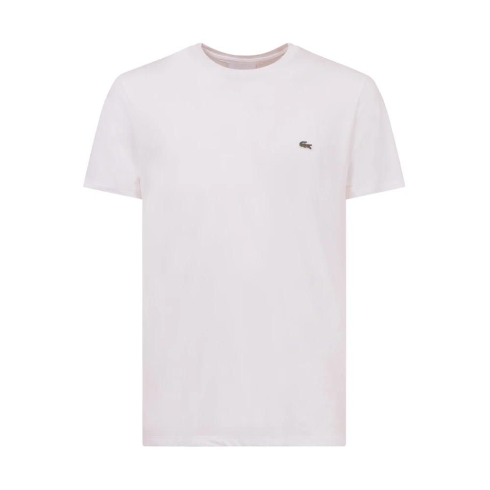 Lacoste Vita T-shirts och Polos med broderad logotyp White, Herr
