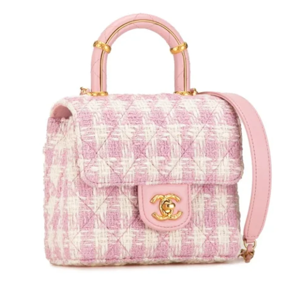 Chanel Vintage Pre-owned Canvas chanel-bags Pink Dames