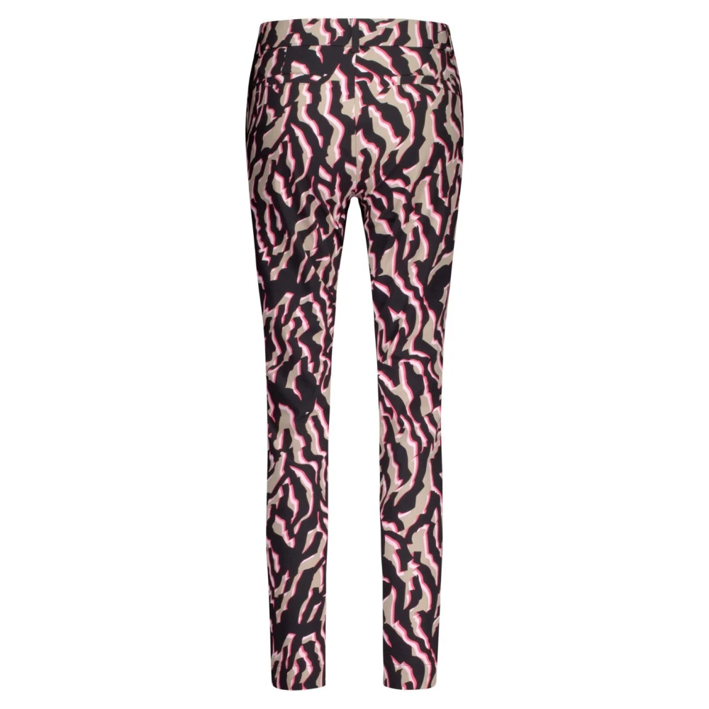 Lady Day Colette zebra slim fit broek Pink Dames