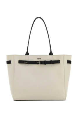 Canvas + Läderdetaljer Medium Tote