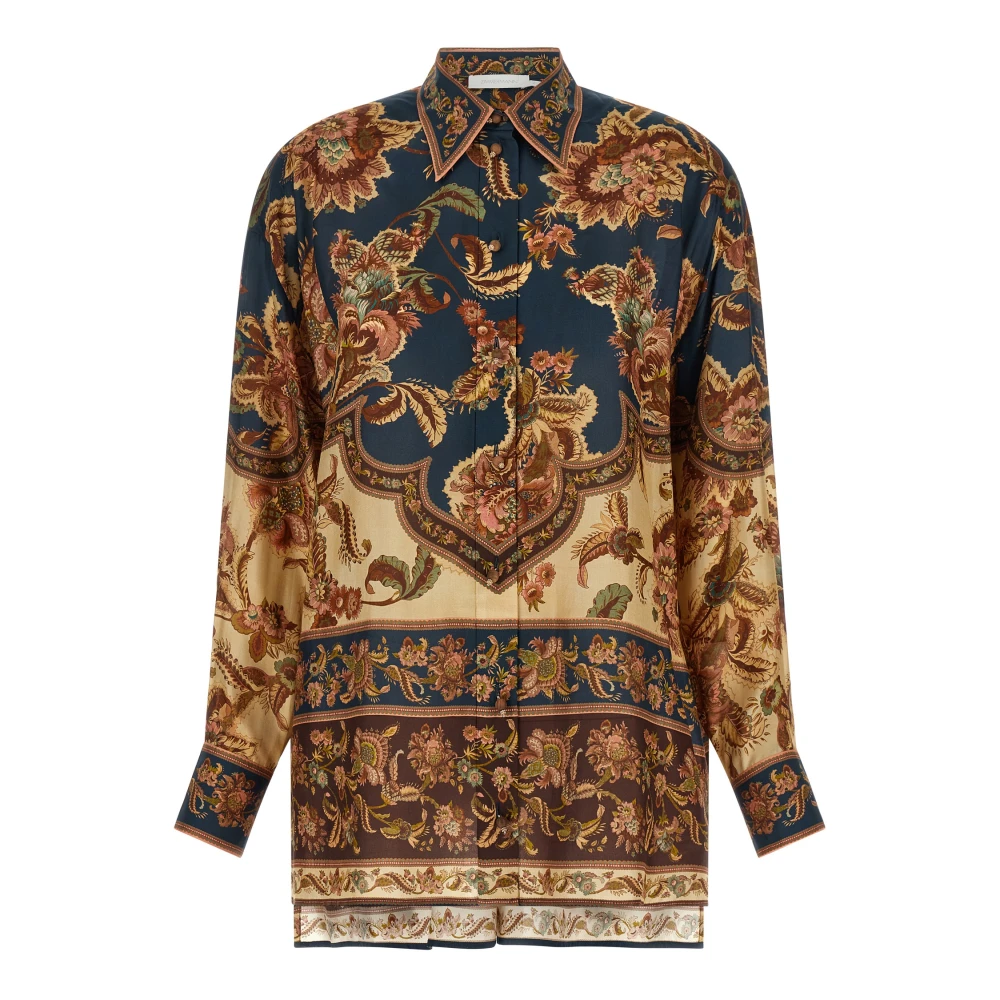 Zimmermann Women's Multicolor Aster Relaxed Shirt - Shirts - Xs - Blouses & Shirts