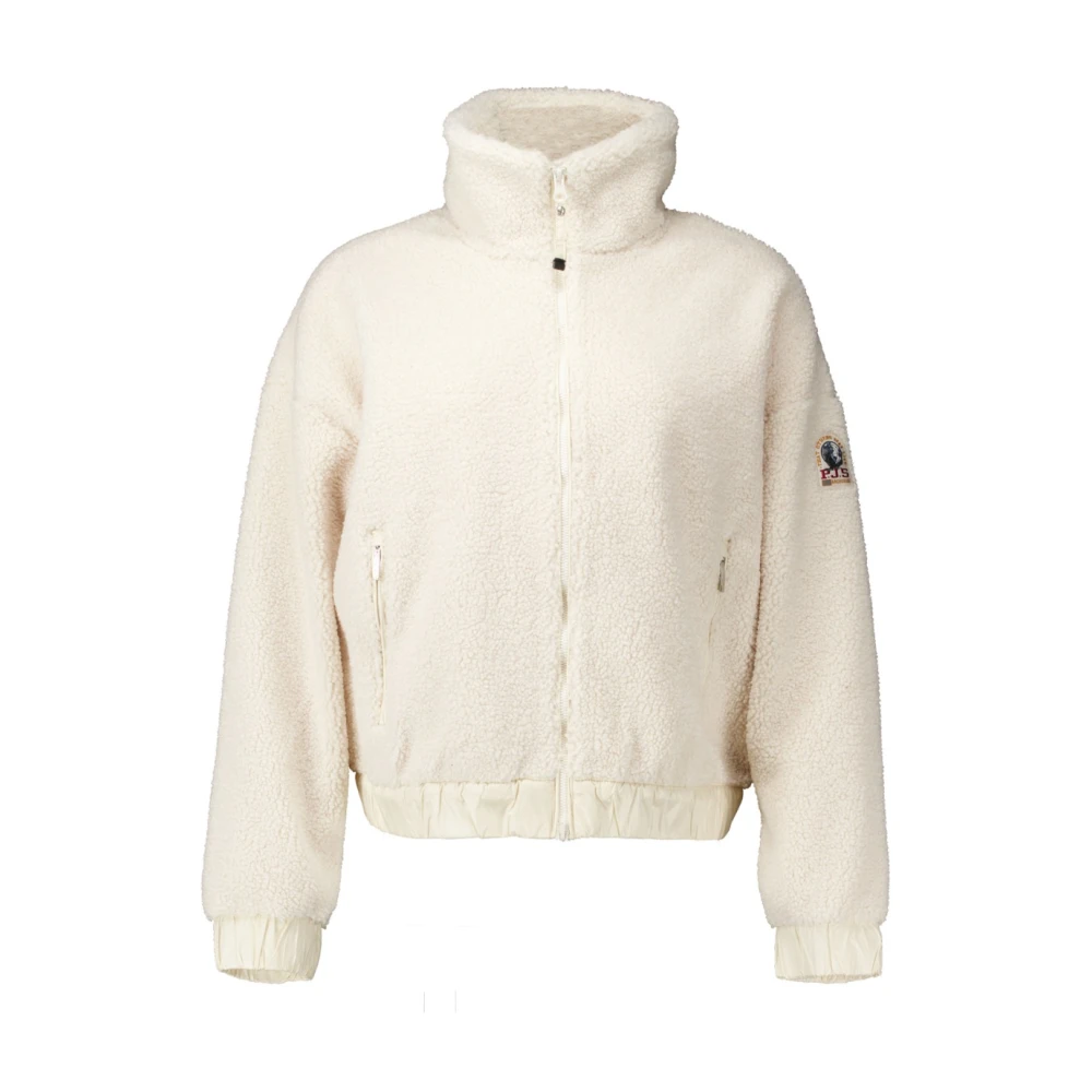 Parajumpers Witte Fleece Sweatshirt met Volledige Rits White Dames