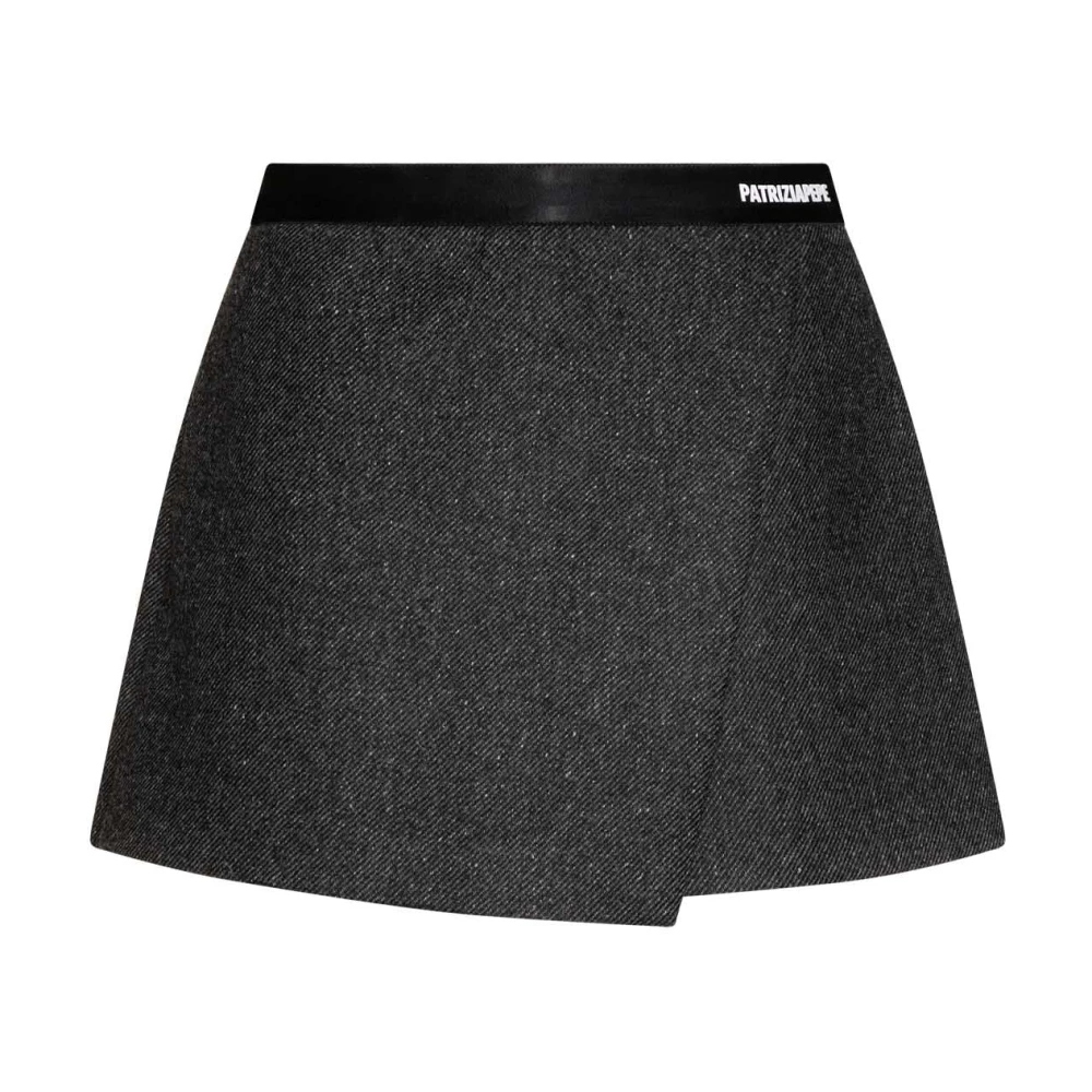 PATRIZIA PEPE Mini Rok in Trendy Stijl Gray Dames