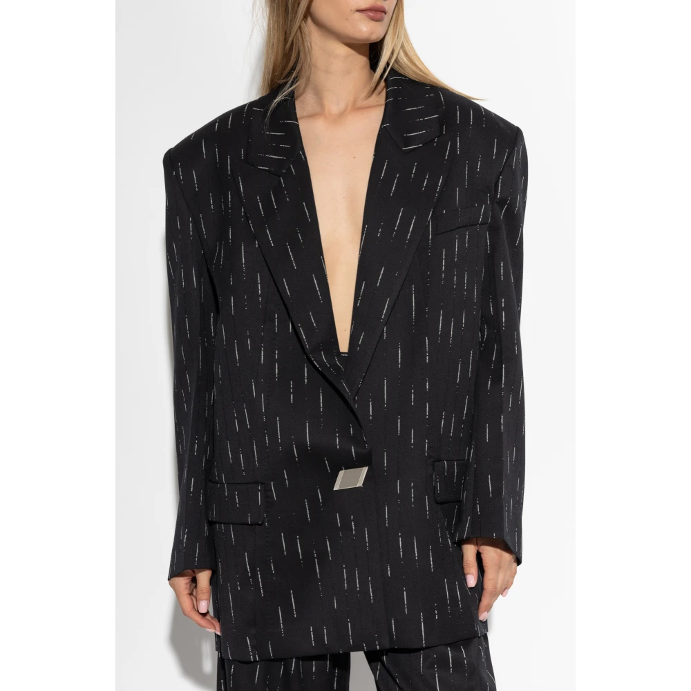 The Attico Wollen Blazer Black Dames