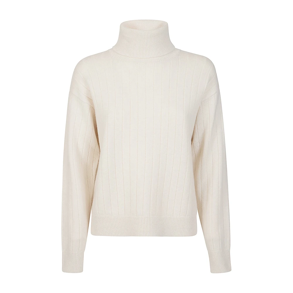 Eleventy Women's Beige Maglia Dolcevita A Costa - Turtlenecks - M - Knitwear