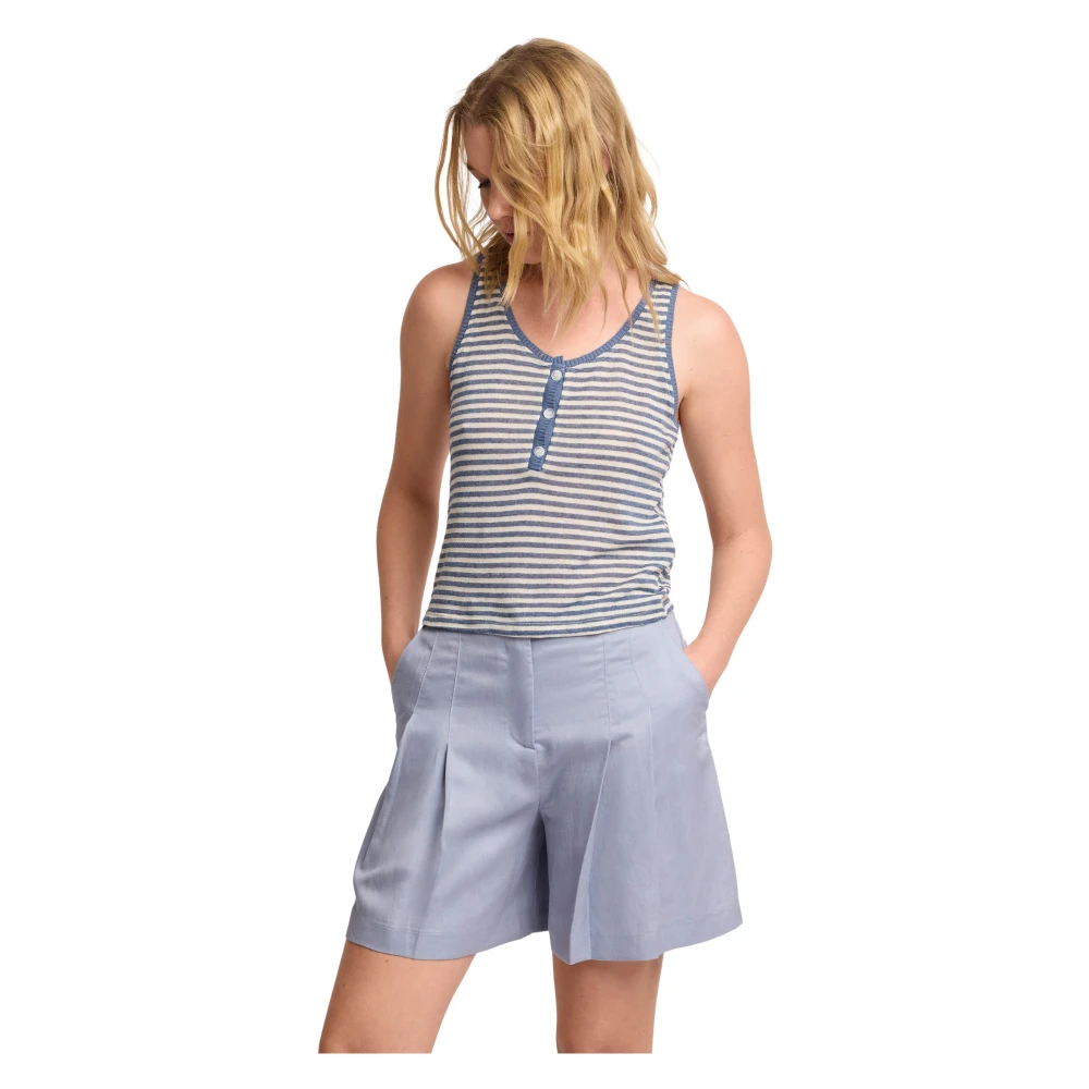 Kocca Multicolor Sleeveless Tops, Female, Xl, Striped Vest Top