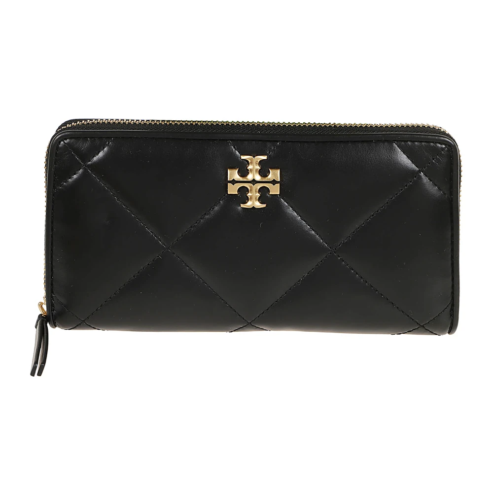 Tory Burch Women's Black Wallets & Cardholders, One Size, Kira Diamond Quilt Zip Continental Wallet