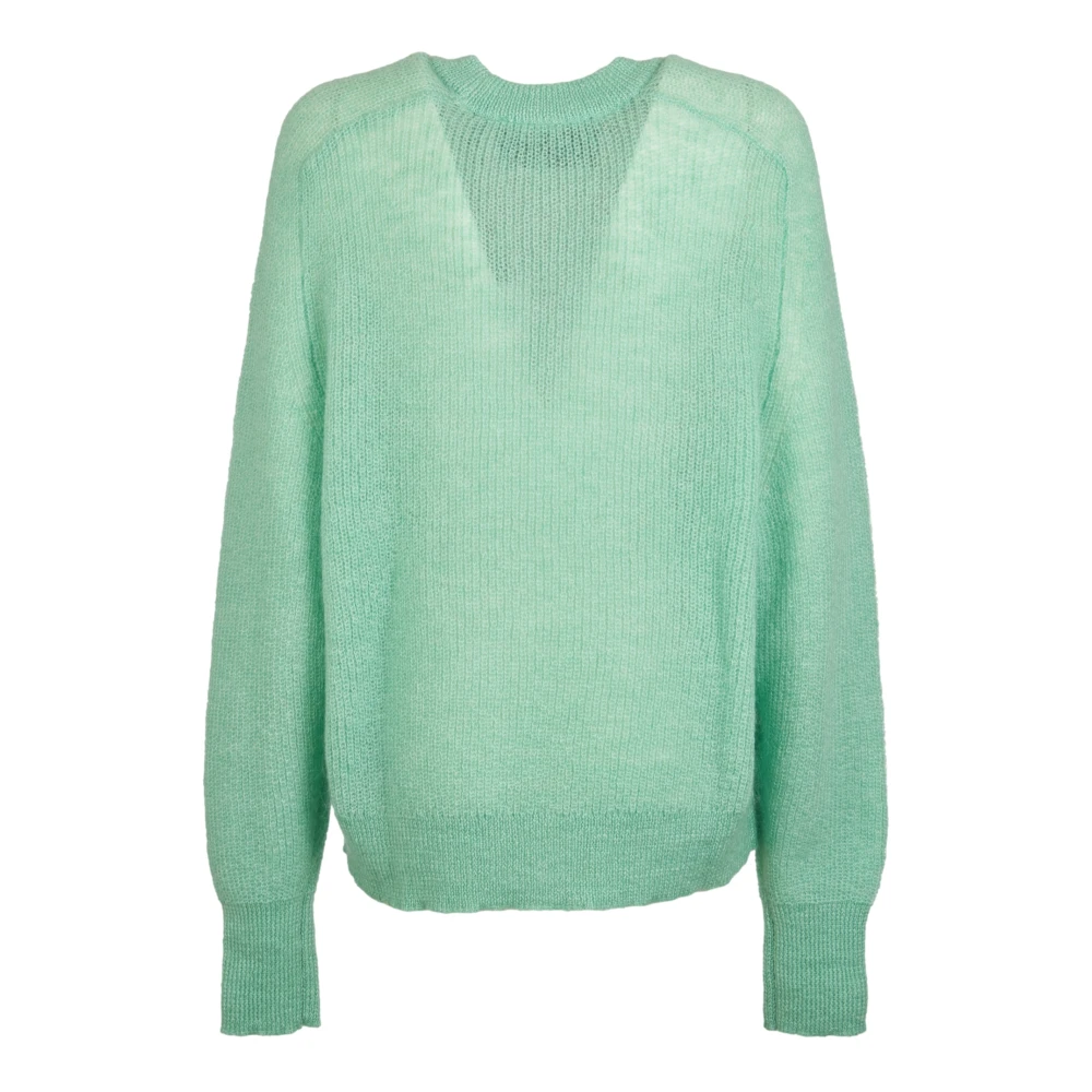 ROTATE Birger Christensen Light Knit Logo Sweater Green, Dam