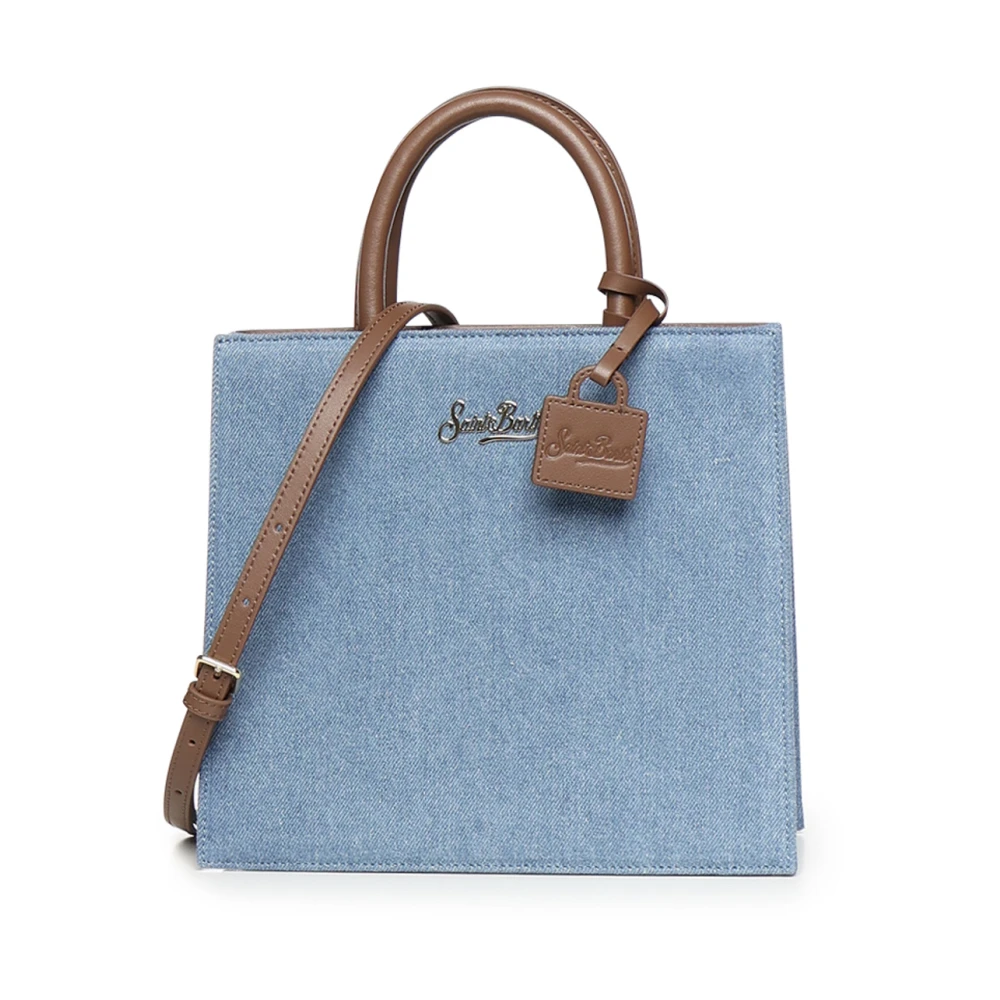Mc2 Saint Barth Blue Handbags, Female, One Size, Hand Leather Bag