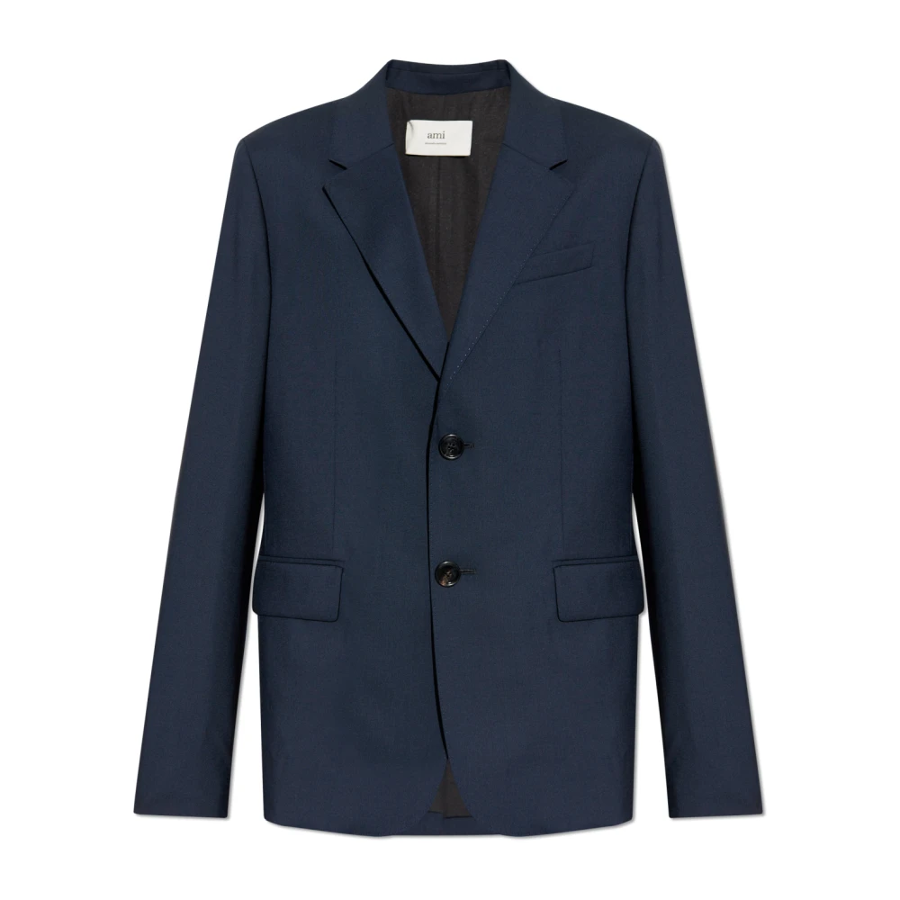 Ami Paris Wollen Blazer Blue Heren