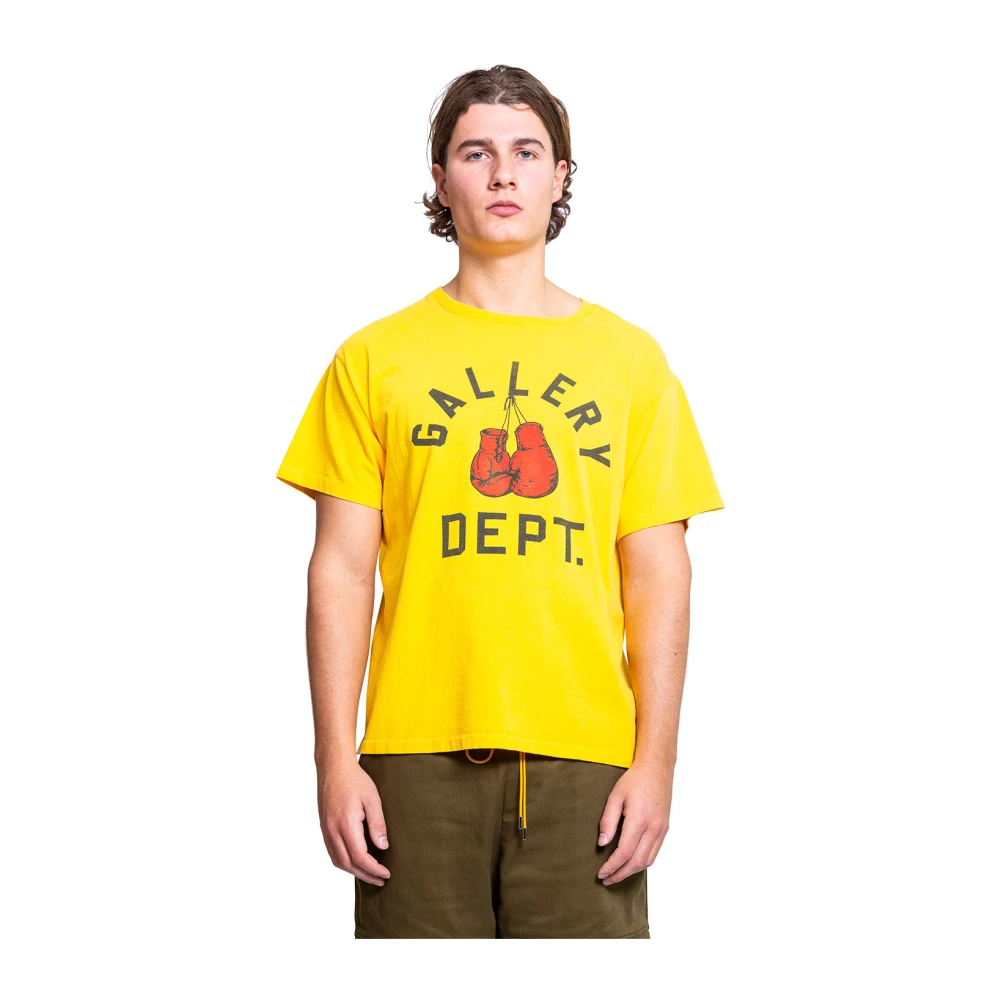 Gallery Dept. Gouden Gele Bokshandel Tee Yellow Heren