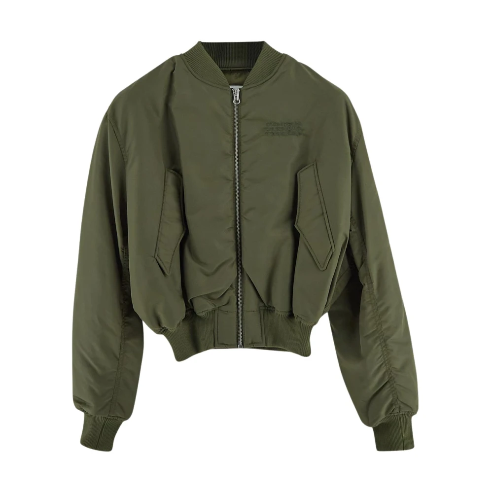 MM6 Maison Margiela Polyamide Bomberjack Green Dames