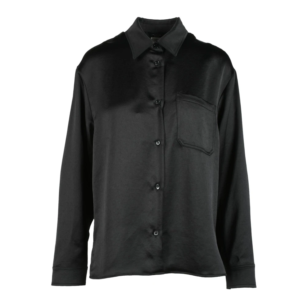 Max Mara Weekend Stijlvolle Polyester Shirt Black Dames