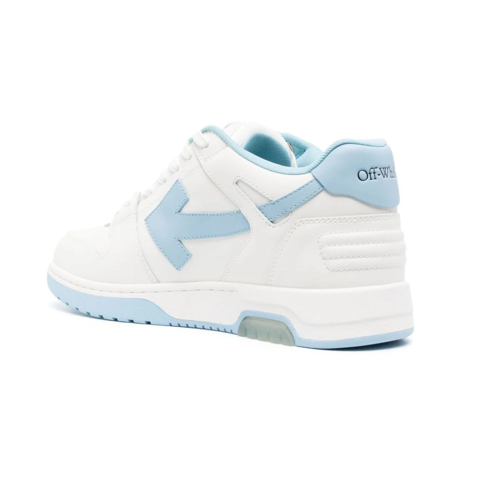 Off White Witte Sneakers met Blauwe Details