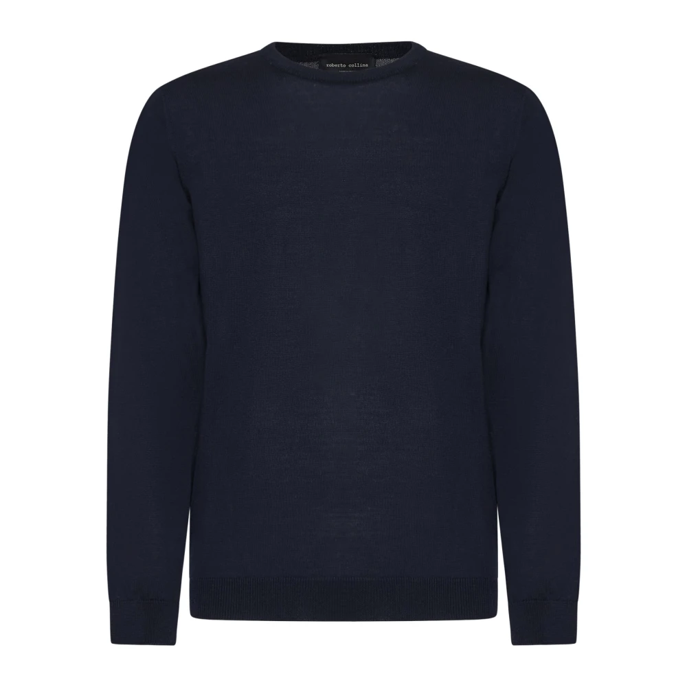 Roberto Collina Blauwe Sweaters voor Mannen Blue Heren